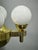 White Vintage Czech Art Deco Brass and Opaline Glass Globe Pendant Light, 1920s For Sale - Image 8 of 15