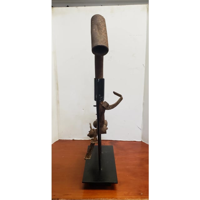 1950s Vintage 1940s-50's Bicycle Sculpture With Stand For Sale - Image 5 of 11