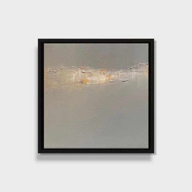 This is an original abstract oil on canvas painting by San Diego artist, Khalid Alkaaby. It's framed dimensions are...