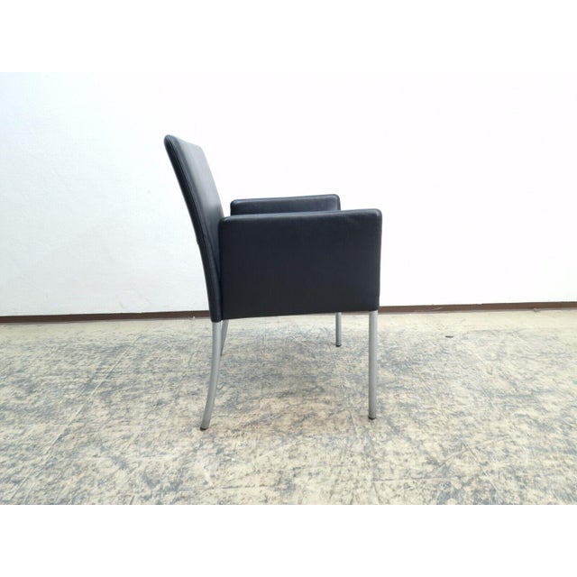 Metal Leather Jason 1410 Armchairs from Walter Knoll, Set of 4 For Sale - Image 7 of 13