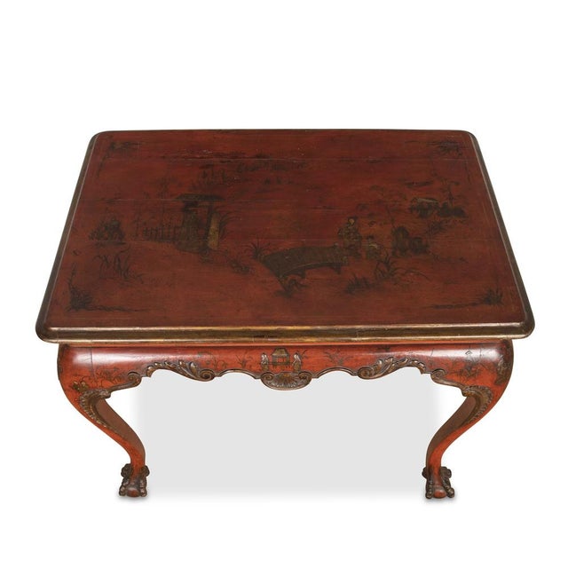 Antique Red Lacquered Centre Table, 1830 For Sale - Image 14 of 18