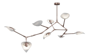 Eight-Lights Pendant Light in Irami Glass and Brass by Aggiolight