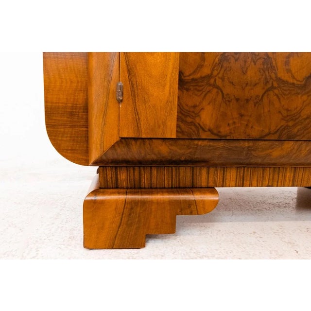 1940s Vintage Polish Walnut Chest of Drawers, 1940s For Sale - Image 5 of 7