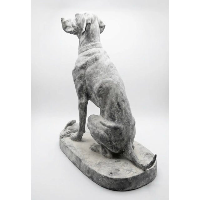 2000 - 2009 Vintage-Style Cast Iron Pointer Garden Sculpture Dog For Sale - Image 5 of 12
