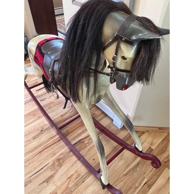 Adult size Vintage Haddon Bow Rocking horse, made of fiberglass. Made in England in the late 1970’s. This beauty boasts...