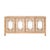 Wood Matthew Izzo Home - Granada Natural Rattan Four Door Buffet With Mirror Front Doors and Brass Knobs For Sale - Image 7 of 7