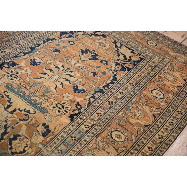 Textile Antique Fine Tabriz Rug - 4'5" x 5'11" For Sale - Image 7 of 12