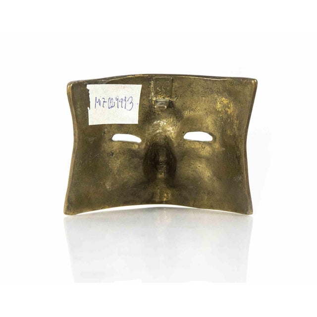 Vintage Brass Mask, Italy, 20th Century For Sale - Image 3 of 5
