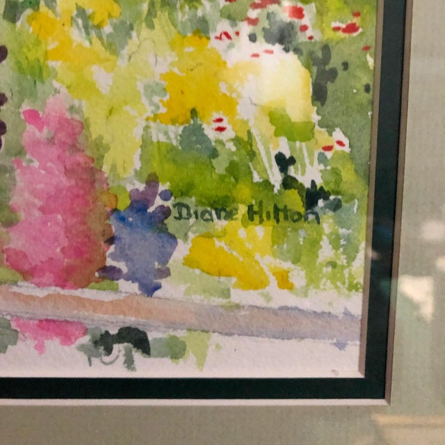 Traditional Late 20th Century Watercolor Painting by Diane Hilton of the Bay Street Company Colorado, Framed For Sale - Image 3 of 6