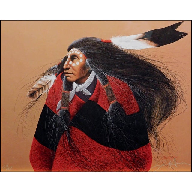 Impressionist Frank Howell "Red Blanket" Hand Signed Art Submit an Offer Custom Framed Last1 For Sale - Image 3 of 8