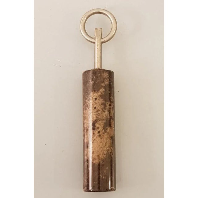 Brown Silent Butler and Bottle Opener by Aldo Tura, 1960s, Set of 2 For Sale - Image 8 of 11