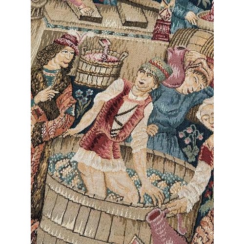 Vintage French Aubusson Medieval Style Jacquard Tapestry, 1970s For Sale - Image 10 of 18