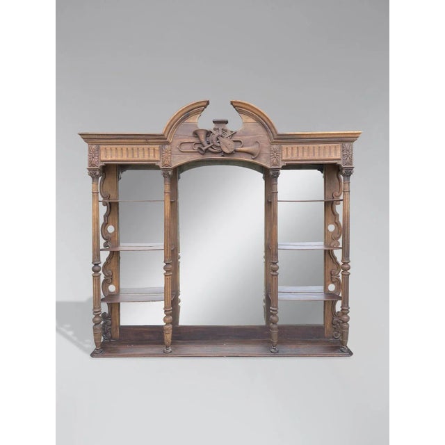 19th Century French Walnut Back Bar Étagère, 1880 For Sale - Image 3 of 8