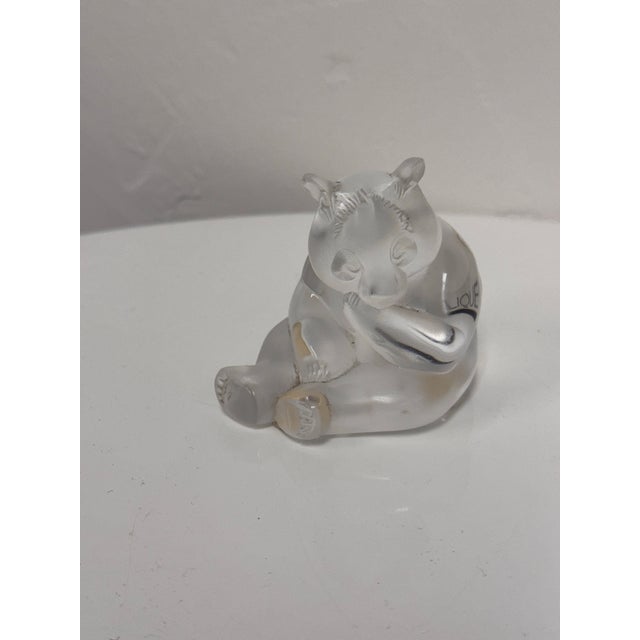 Lalique Crystal Panda Sculpture For Sale - Image 10 of 12