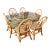 Rattan Dining Table and 6 Chairs - Set of 8 For Sale