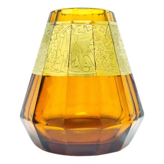 Art Deco Vase from Moser, Czechoslovakia, 1930s For Sale