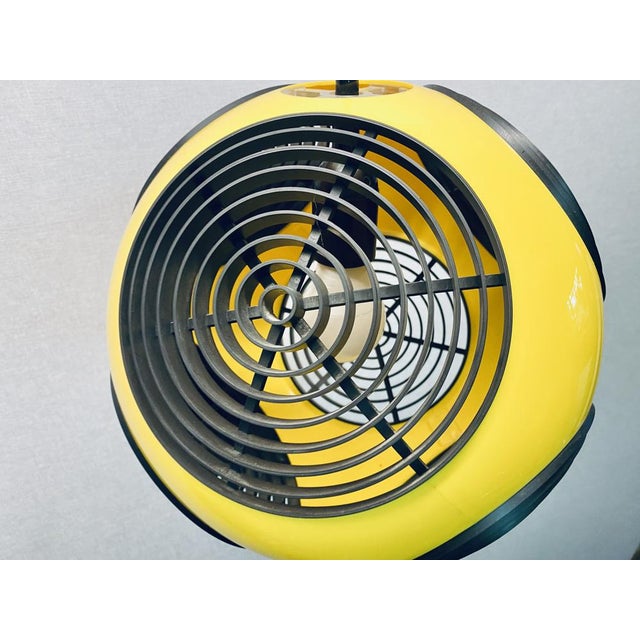 Vintage Ufo Ceiling Lamp in Yellow Plastic and the Black Grids from Massive Lighting, 1970s For Sale - Image 11 of 18