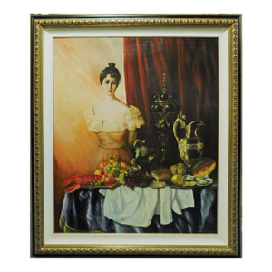 Fazly (Fazoil Ataullakhanov) "Portrait With Still Life" Original Oil Painting