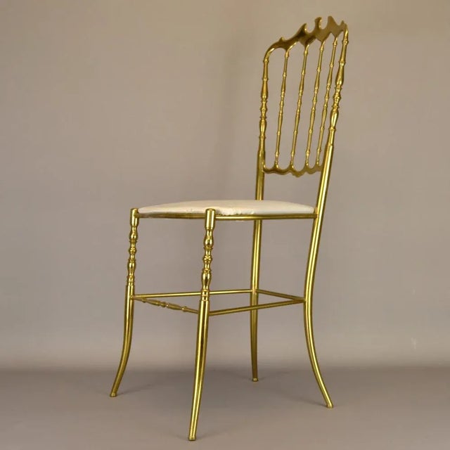 Gold Italian Brass Chair Model Chiavari ,1950s For Sale - Image 8 of 8