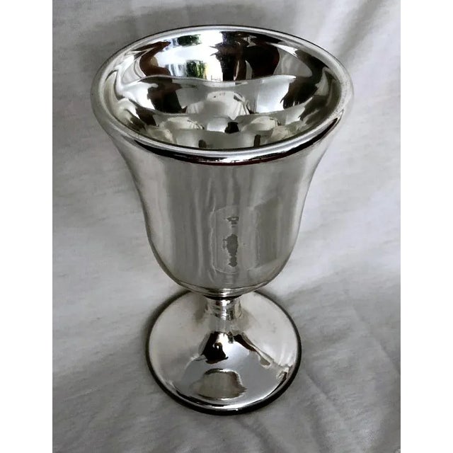 Late 19th Century Mercury Glass Footed Cup For Sale - Image 5 of 11