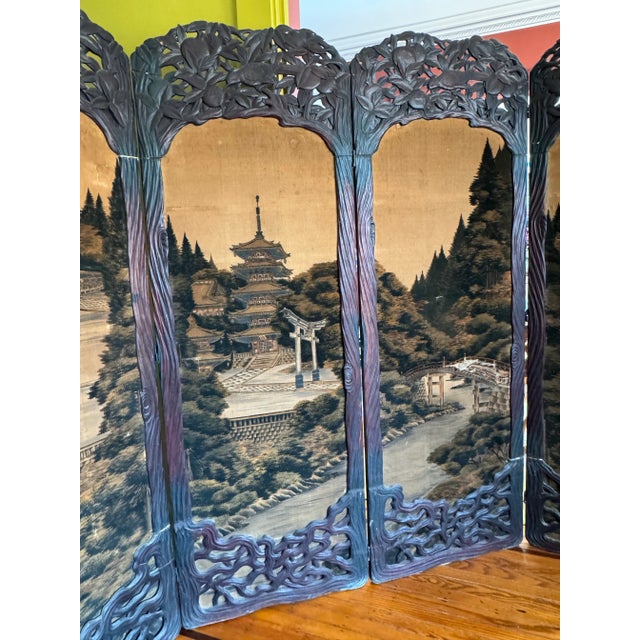 19th Century Art Nouveau Japanese Dressing Screen For Sale - Image 4 of 12
