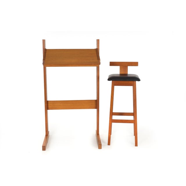 Danish Modern Teak Adjustable-Height Desk and Chair, Circa 1960s For Sale - Image 4 of 18