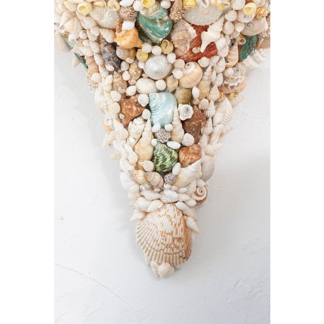 Coastal Pair of Shell-Encrusted Wall Brackets For Sale - Image 3 of 7