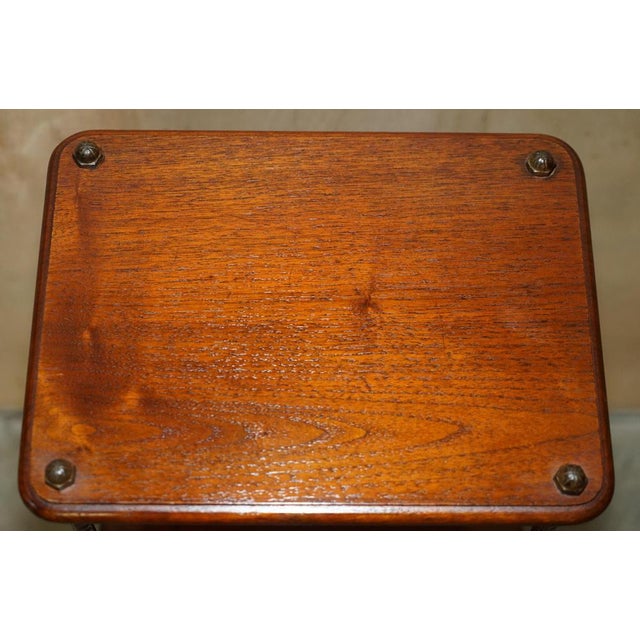 Antique French Side Table in Hardwood and Brass, 1880 For Sale - Image 16 of 18