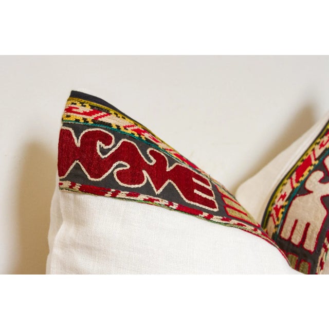 Asian Mani Antique Lakai Tribe Linen Pillow For Sale - Image 3 of 7