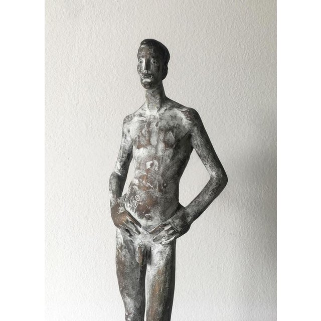 2000 - 2009 Italian Cast Bronze Man Sculpture by Aron Demetz, 2004 For Sale - Image 5 of 18