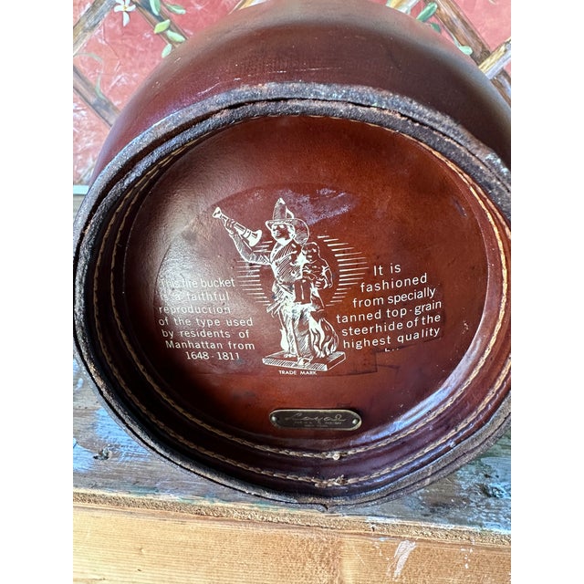 1950s Mid Century Modern Loyal Papeete Leather Wrapped Fire/Ice Bucket For Sale In Tampa - Image 6 of 6