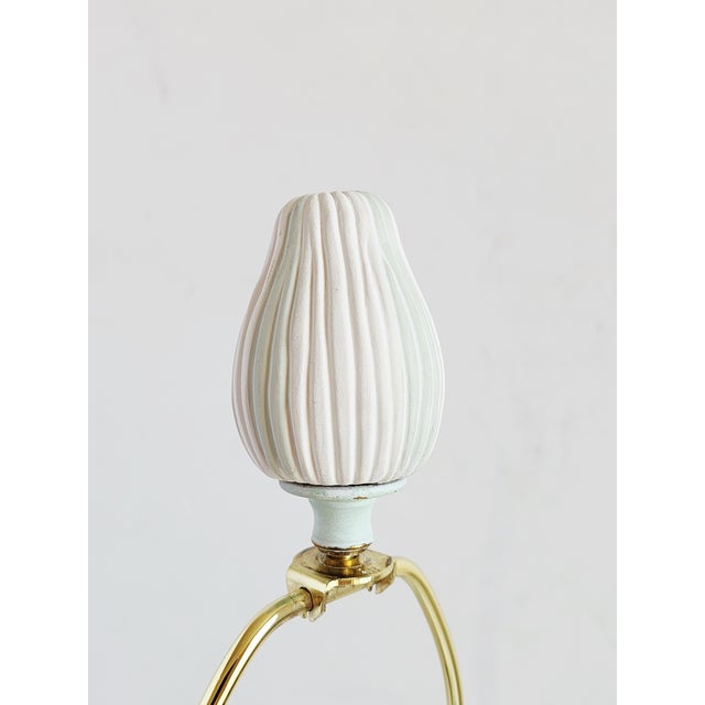 Vintage Palm Beach Style Ribbon & Bow Motif Plaster Table Lamp For Sale - Image 14 of 15