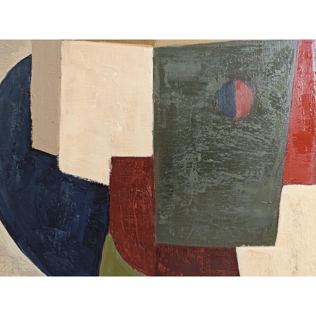 Le Veilleur, Original Contemporary Geometric Oil Painting by Sophie Dumont For Sale - Image 6 of 10