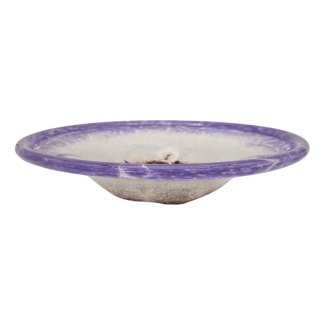 Art Deco Violet Ikora Glass Bowl by Karl Wiedmann for WMF, 1930s For Sale
