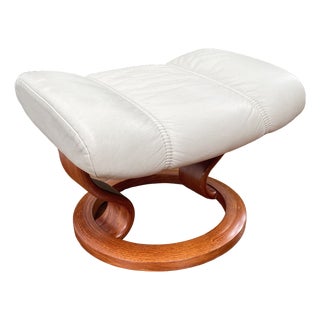 Leather Ottoman by Ekornes Stressless, 2010s For Sale