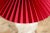 1940s Cut Glass Orb Table Lamp With Red Pleated Shade For Sale - Image 10 of 11