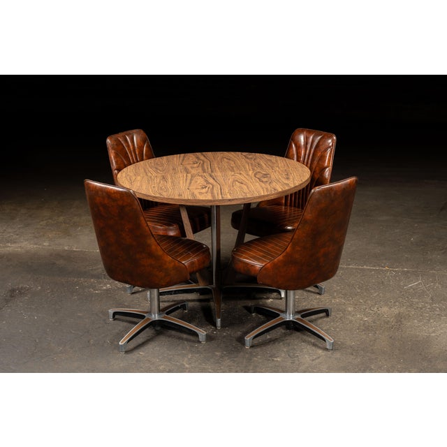 Mid-Century Modern MCM Five-Piece Dining Table and Chair Set by Chromcraft For Sale - Image 3 of 16