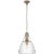 Prestwick 18" Pendant in Antique Nickel with Clear Glass Designer: Chapman & Myers Canopy: 6.5" Round Mounting: Chain...
