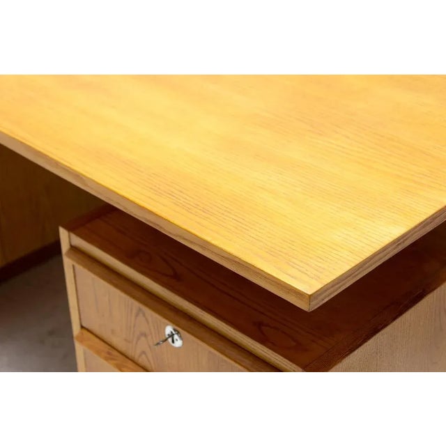 1970s Mid-Century Beechwood Writing Desk, Former Czechoslovakia, 1970s For Sale - Image 5 of 7