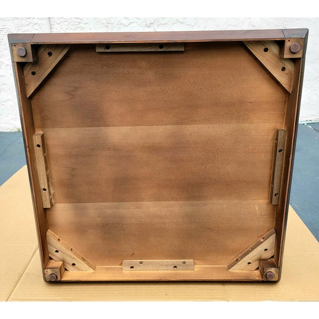 Wood Century Furniture Paragon Club Decoeur Mahogany Solids Chairside Table For Sale - Image 7 of 10