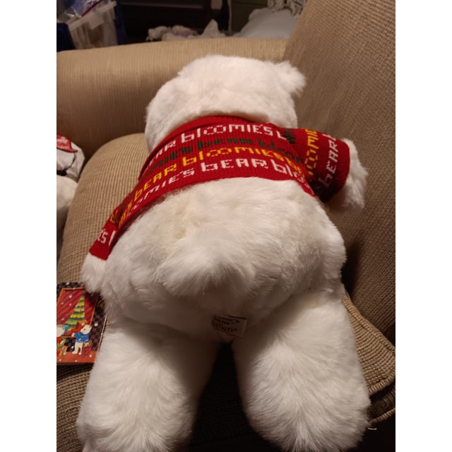 1986 Pristine in Package White Christmas Large Bloomie Bear For Sale - Image 11 of 12