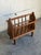 Vintage Oak Magazine Holder Standing Rack Newspaper Storage Floor Stand 1970s For Sale - Image 4 of 10