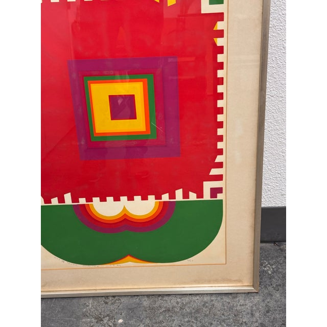 Limited Edition Signed + Numbered Geometric Abstract Serigraph , Vintage For Sale In San Francisco - Image 6 of 12