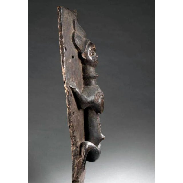 Wood Punu Granary Door Panel on Custom Stand Provenance For Sale - Image 7 of 13