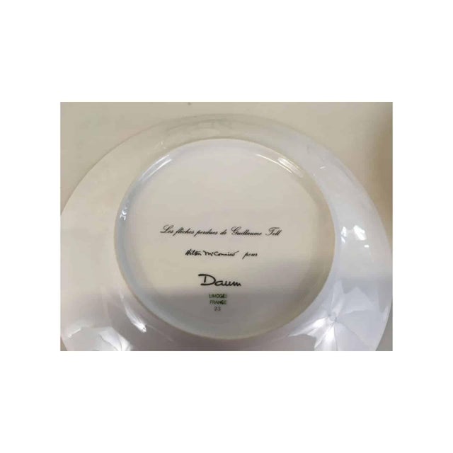 1980s Dessert Plates the Lost Arrows of William Tell by Hilton Mc Connico for Daum, 1987, Set of 6 For Sale - Image 5 of 8