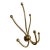 Early 20th Century Wall Mount Brass Coat/Hat Rack - 6 Hooks For Sale