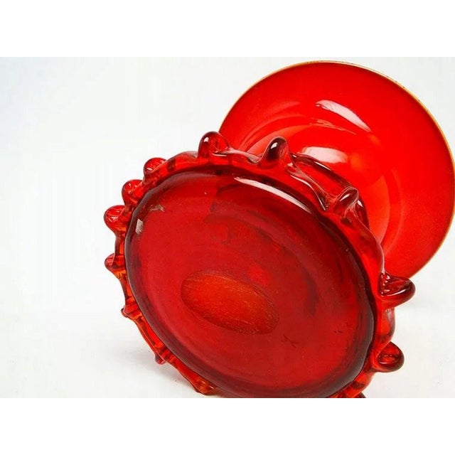 Bowl on Stand from Cracow Glassworks, Poland, 1930s, in Very Good conditions. Designed 1970 to 1979 This piece has an...