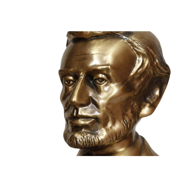 Mid 20th Century "Bust of Lincoln" Bookends by Philadelphia Manufacturing Co, a Pair For Sale - Image 5 of 8
