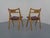 CH 29 Sawbuck Chairs in Oak and Wool by Hans J. Wegner for Carl Hansen & Son, 1950s, Set of 2 For Sale - Image 11 of 18