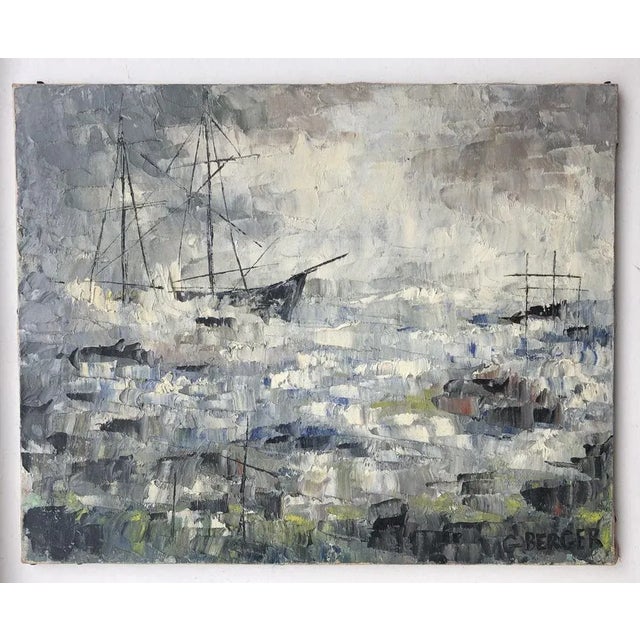 Gilles Berger, Paysage lacustre, 1932, Oil on Canvas, in Flawless conditions. Designed 1920 to 1949 This piece has an...